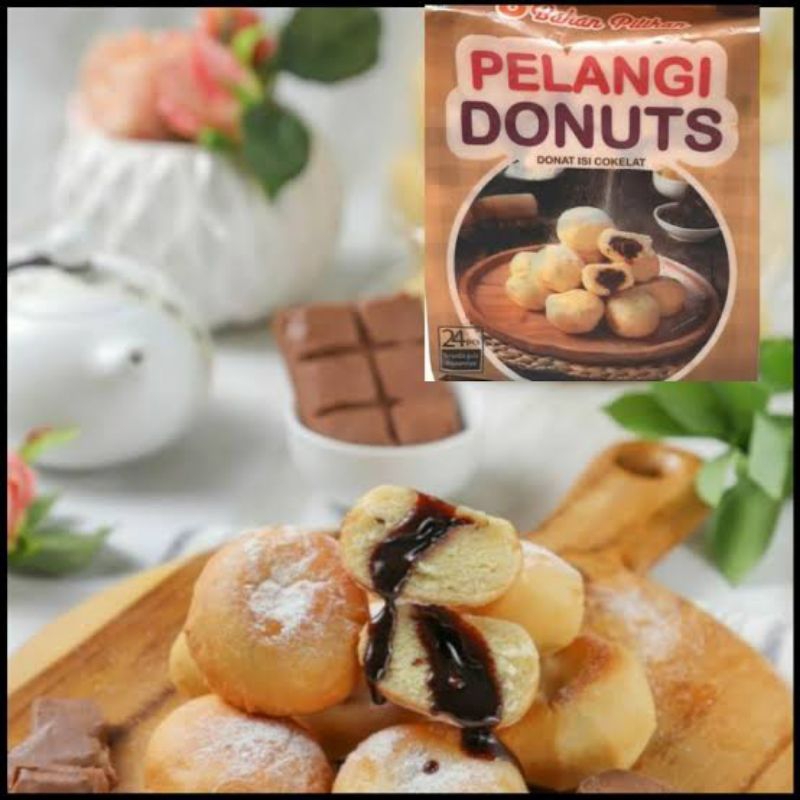 

DONAT PELANGI COKLAT ISI 24pcs