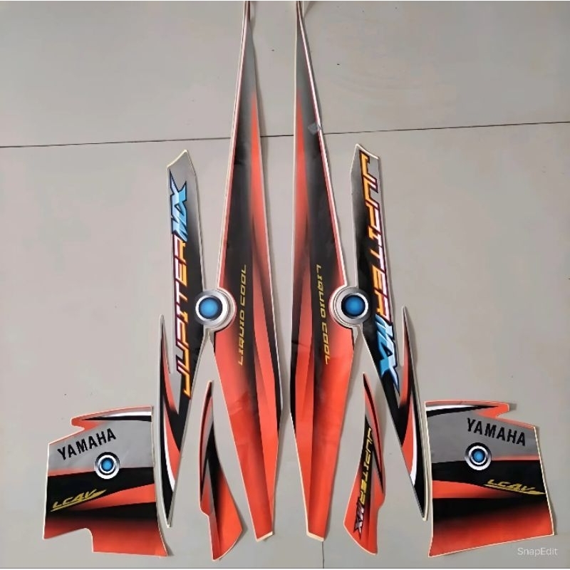STRIPING STIKER YAMAHA MX 135 OLD TAHUN 2005 2006 SILVER OREN LIS BODI STANDAR