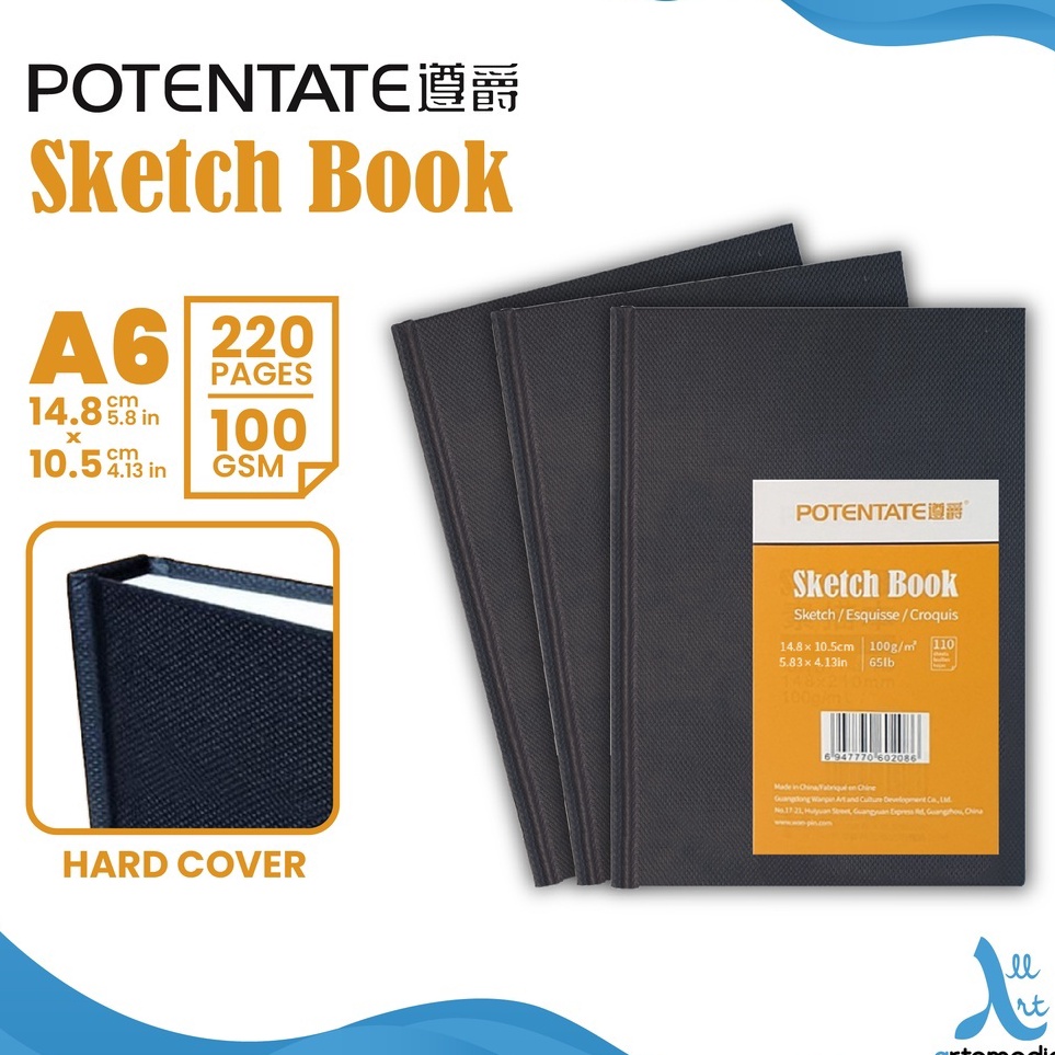 

Sketchbook Potentate Hard Cover A6 Stitch Bound Buku Sketsa Potentate Sketchbook A6 1 GSM 11 Sheet 22 Pages KODE U1R9