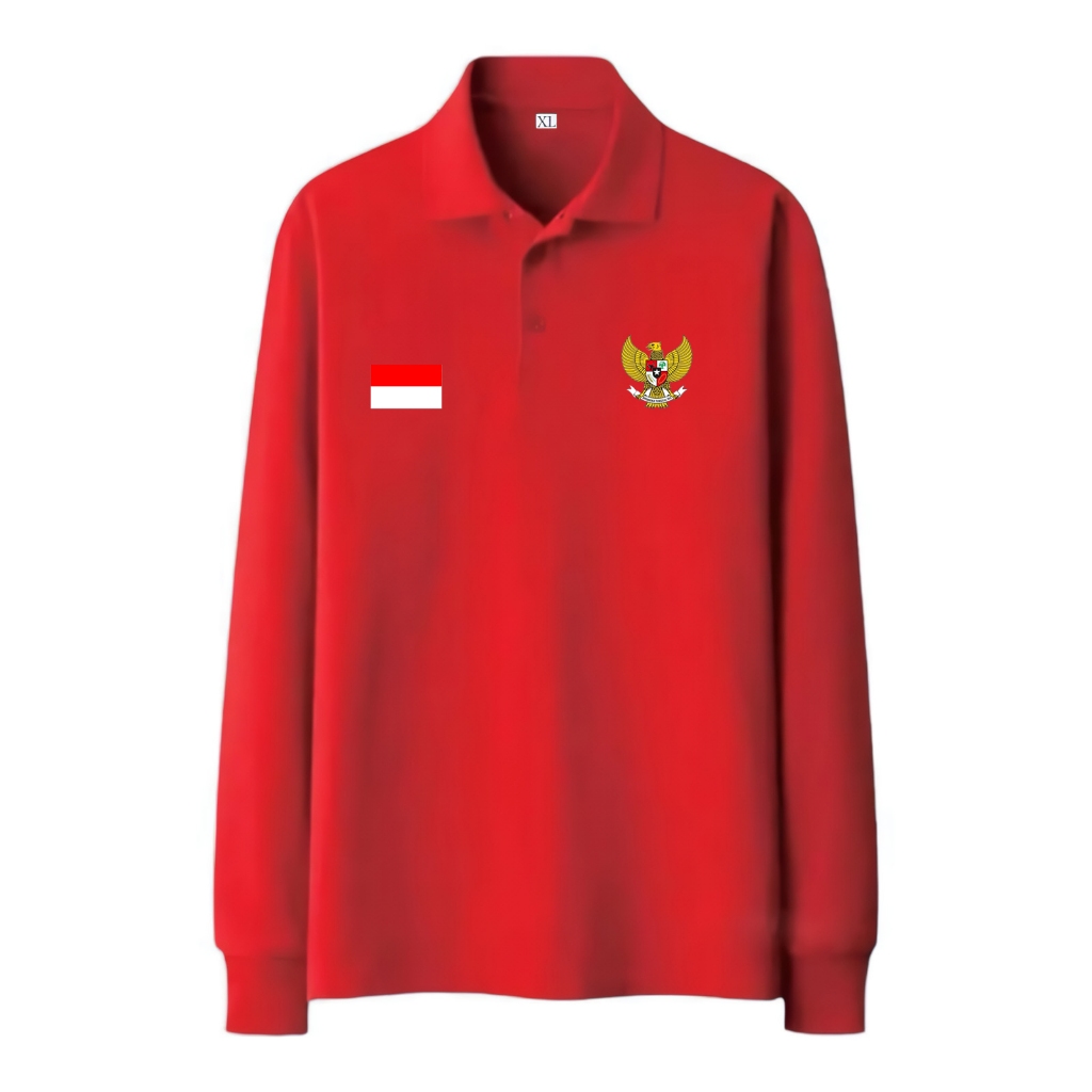 BAJU 17 AGUSTUS LENGAN PENDEK DAN PANJANG / KAOS POLO 17 AGUSTUS / KAOS mERAH PUTIH