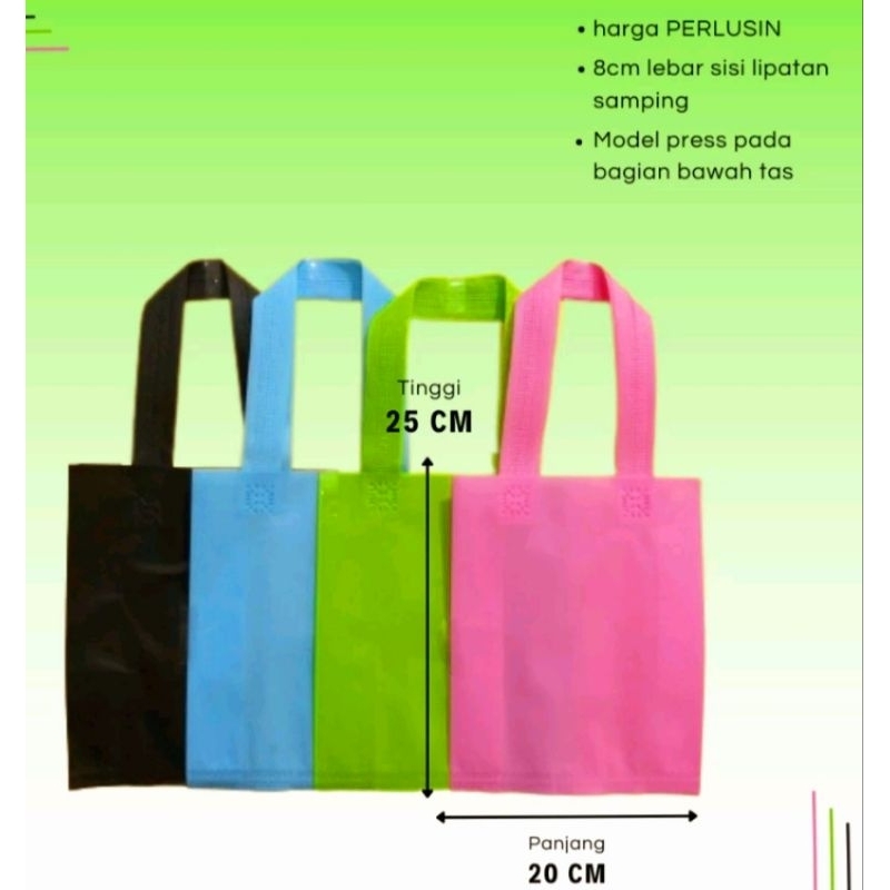 

tas spon ukuran 20x25cm rp18000 perlusin isi 12pcs