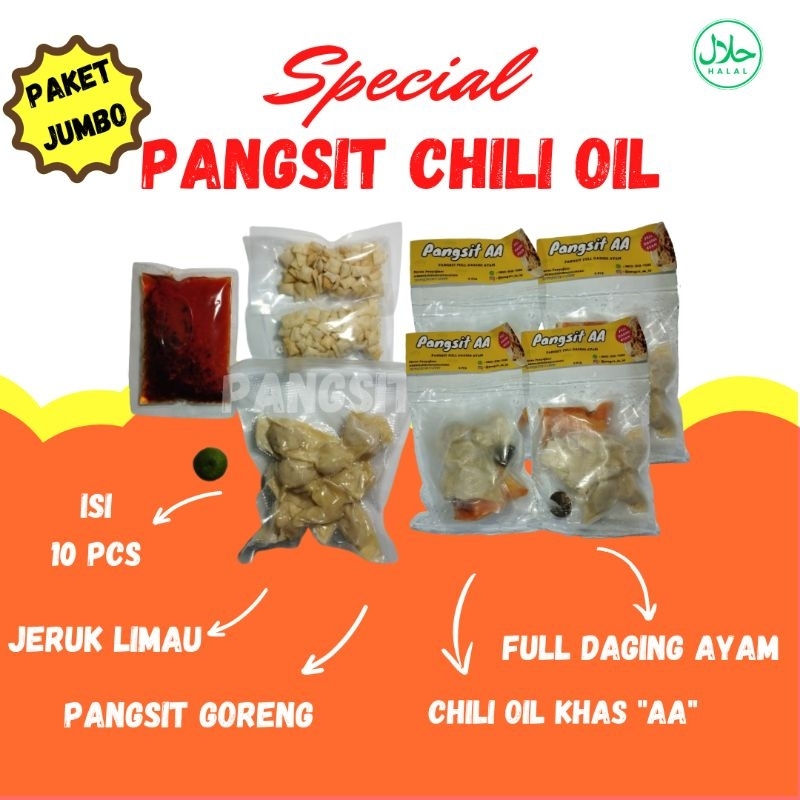 

Pangsit Chili Oil | Pangsit Chili Oil isi 10 | Pangsit Rebus Pedas | Pangsit Ayam Kuah Pedas | Pangsit Rebus | Wonton | Chili Oil