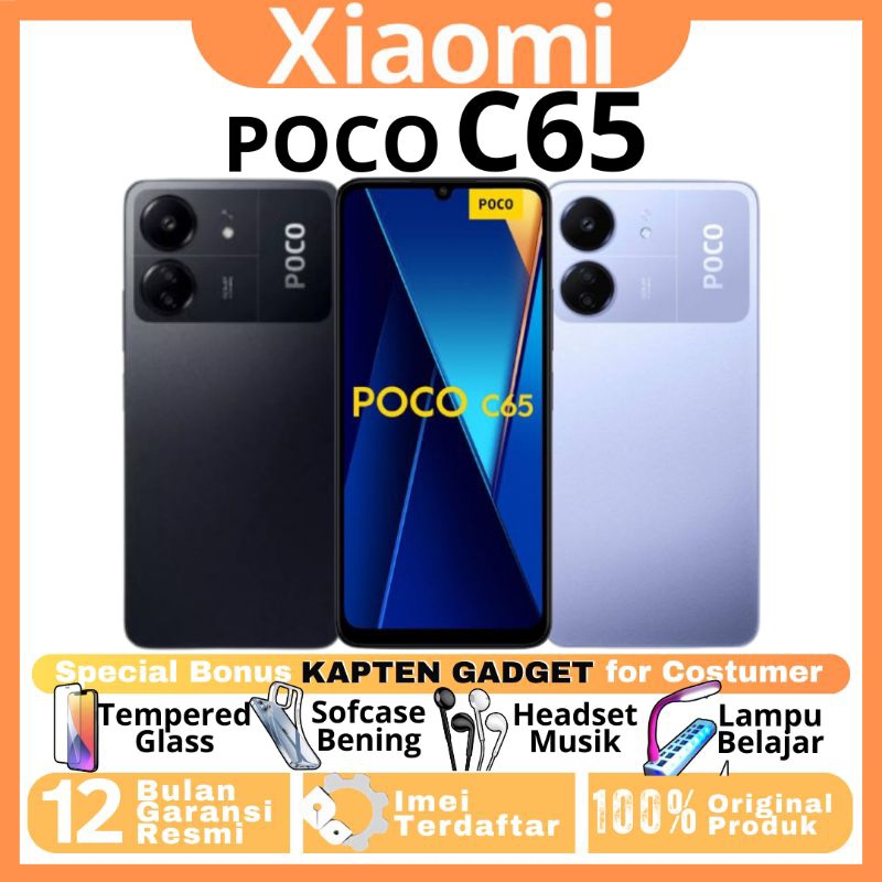 HP XIAOMI POCO C65 6/128GB 8/256GB Ram upto 16GB HELIO G85 CHIPSET GAMING 100% BARU ORIGINAL GARANSI