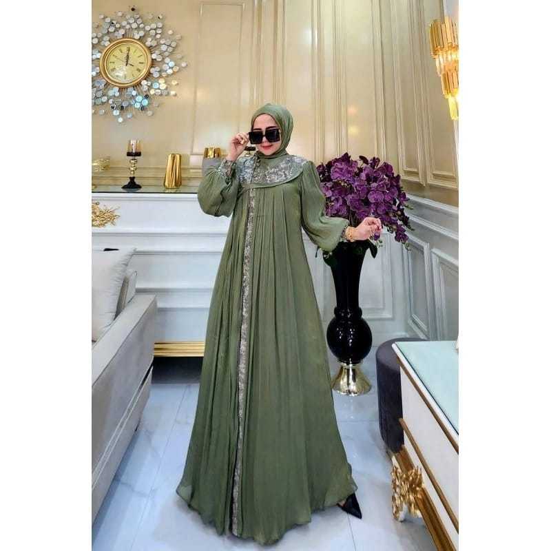 Safira Dress By Bilqis / Gamis Shimmer Kekinian / Gamis Shimmer Terbaru