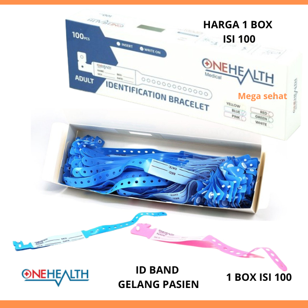 Gelang Bayi Anak Dewasa Pasien ID Band Identitas Rumah Sakit Pasien 1 Box