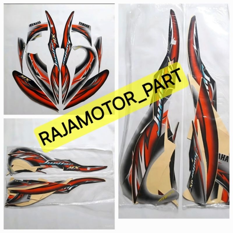 STRIPING STIKER YAMAHA MX 135 TAHUN 2006 HITAM SILVER BODI STANDAR TERBAIK BERKUALITAS