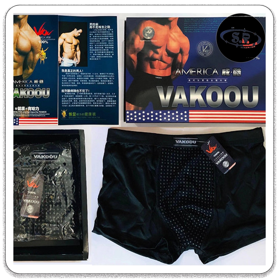 VAKOOU Celana Dalam Boxer Magnet Terapi Pembesar Mr P Kesehatan Pria Dewasa Vakoou ORI Terbukti Ampu