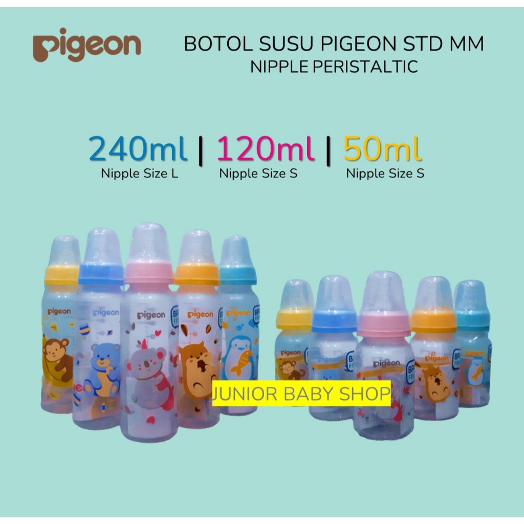 PIGEON Botol Susu Bayi Anti Kolik Dot Peristaltic – Nyaman untuk Si Kecil - Diskon Spesial