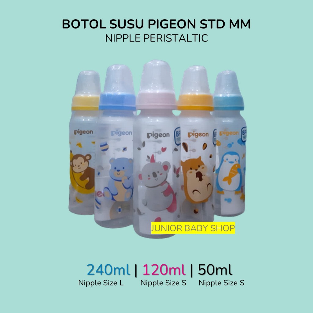 PIGEON Botol Susu Bayi Anti Kolik Dot Peristaltic – Nyaman untuk Si Kecil - Promo Menarik