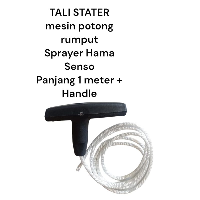 TALI SETATER mesin potong rumput spayer hama panjang 1 meter + handle