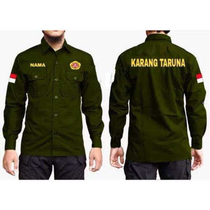 KEMEJA KARANG TARUNA FUL BORDIR KOMPUTER CUSTOM NAMA