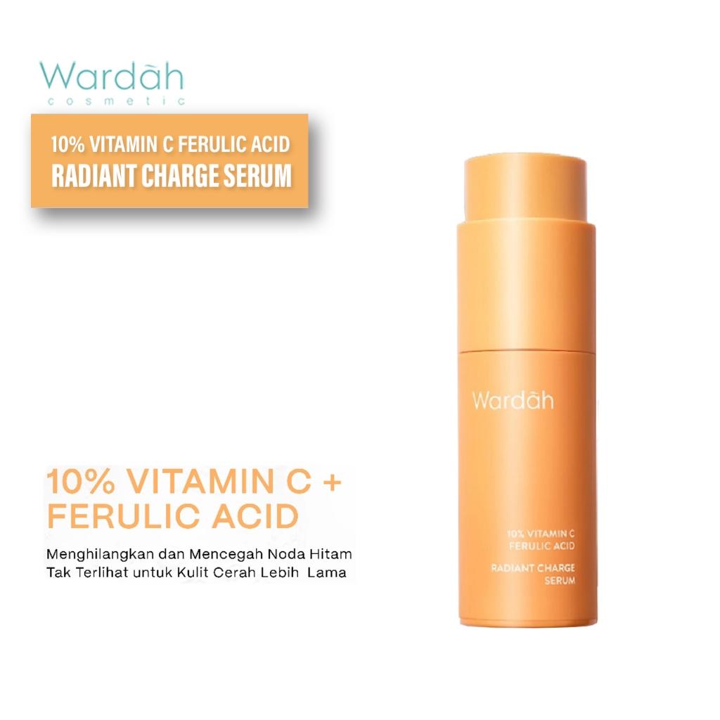 Wardah 10% Vitamin C Ferulic Acid Radiant Charge Serum 20ml - Serum Wajah Glowing
