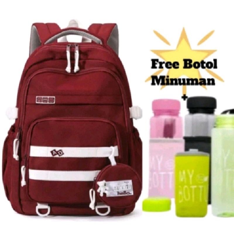 Tas Sekolah Anak Perempuan Kekinian/ Tas Sekolah Korean Style/ Tas Ransel Sekolah Anak SD, SMP, SMA/
