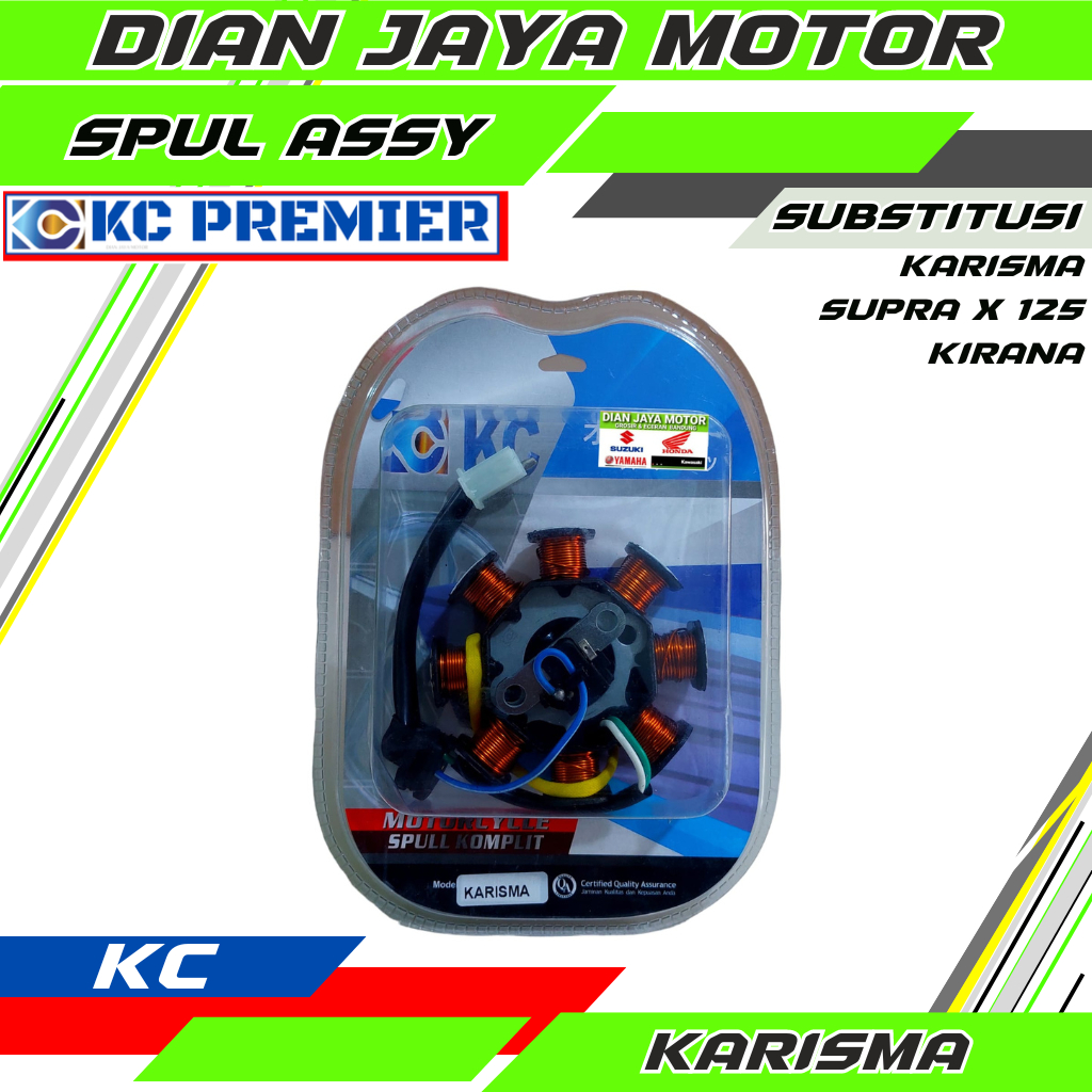 Sepul Spool Spoll Spul Karisma Supra X 125 Kirana KC Premier Stator assy Honda Karisma DJM Dian jaya