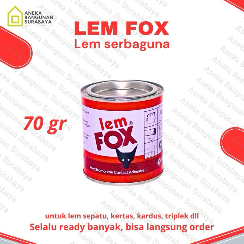 

Lem FOX 70gr LUSIN | lem kuning 70 gram | lem sepatu lem kayu kardus foam spons