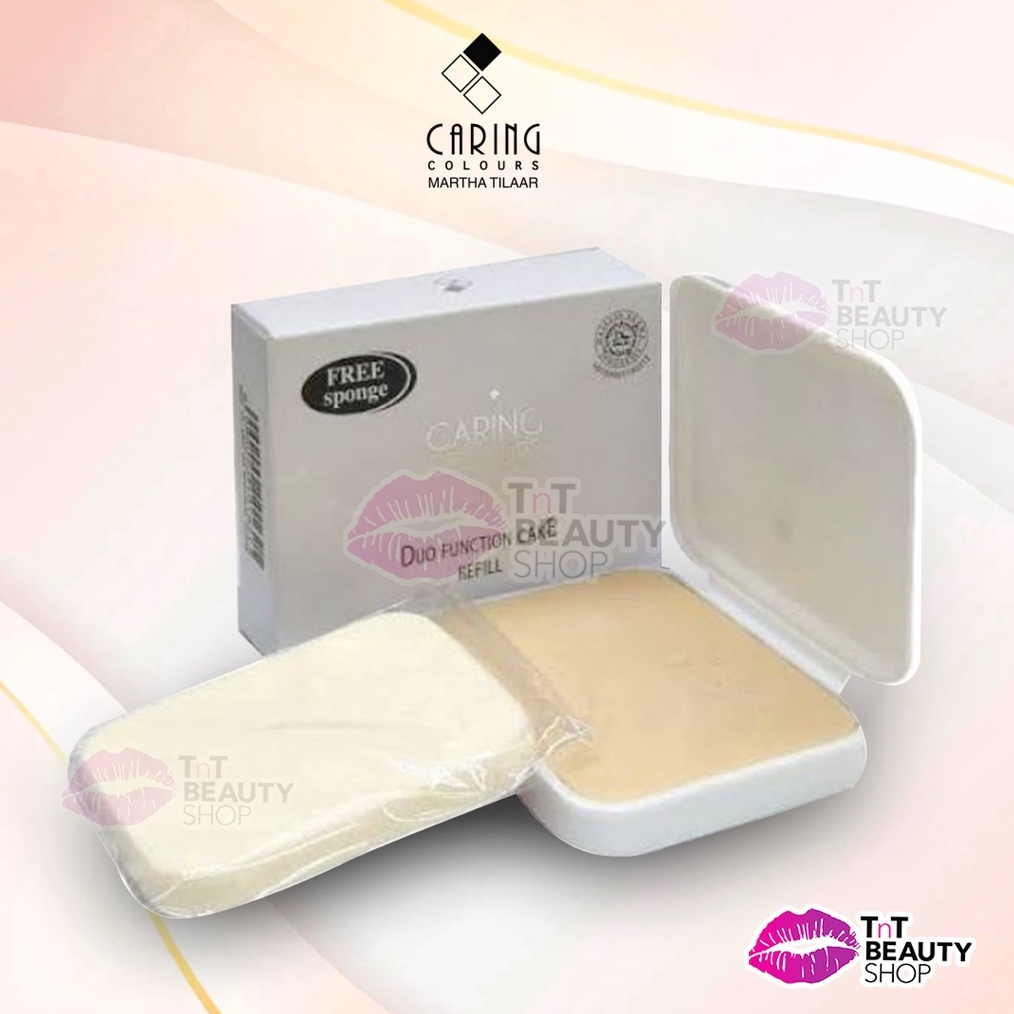 GROSIRAN MURAH Caring Colours Uv White Dual Function Cake Refill  Bedak Padat