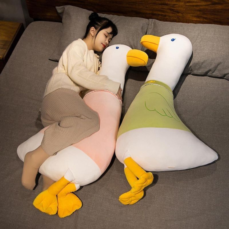 Boneka Guling Bebek/Angsa ukuran 70cm bahan plush halus dan lembuti