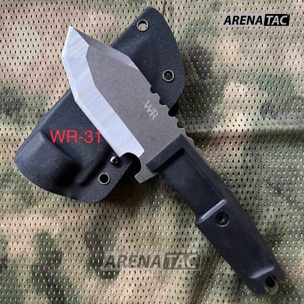 Arenatac - Pisau Tactical Kydex WR 31/ Pisau WR Tactical Outdoor + Holster Dan Teklock