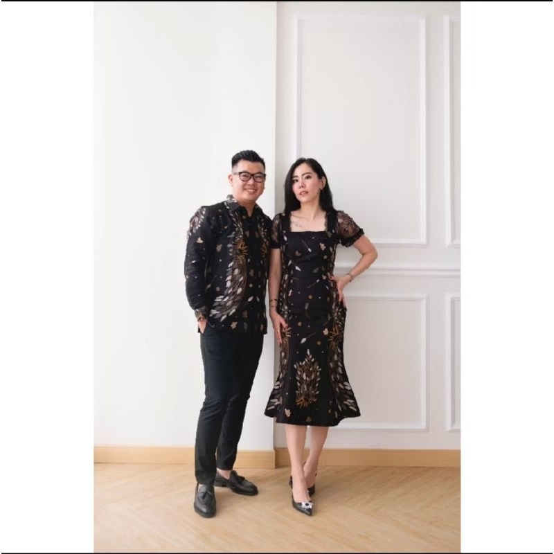 COUPLE DRES DAN KEMEJA BATIK PREMIUM || MOTIF DEWANDA