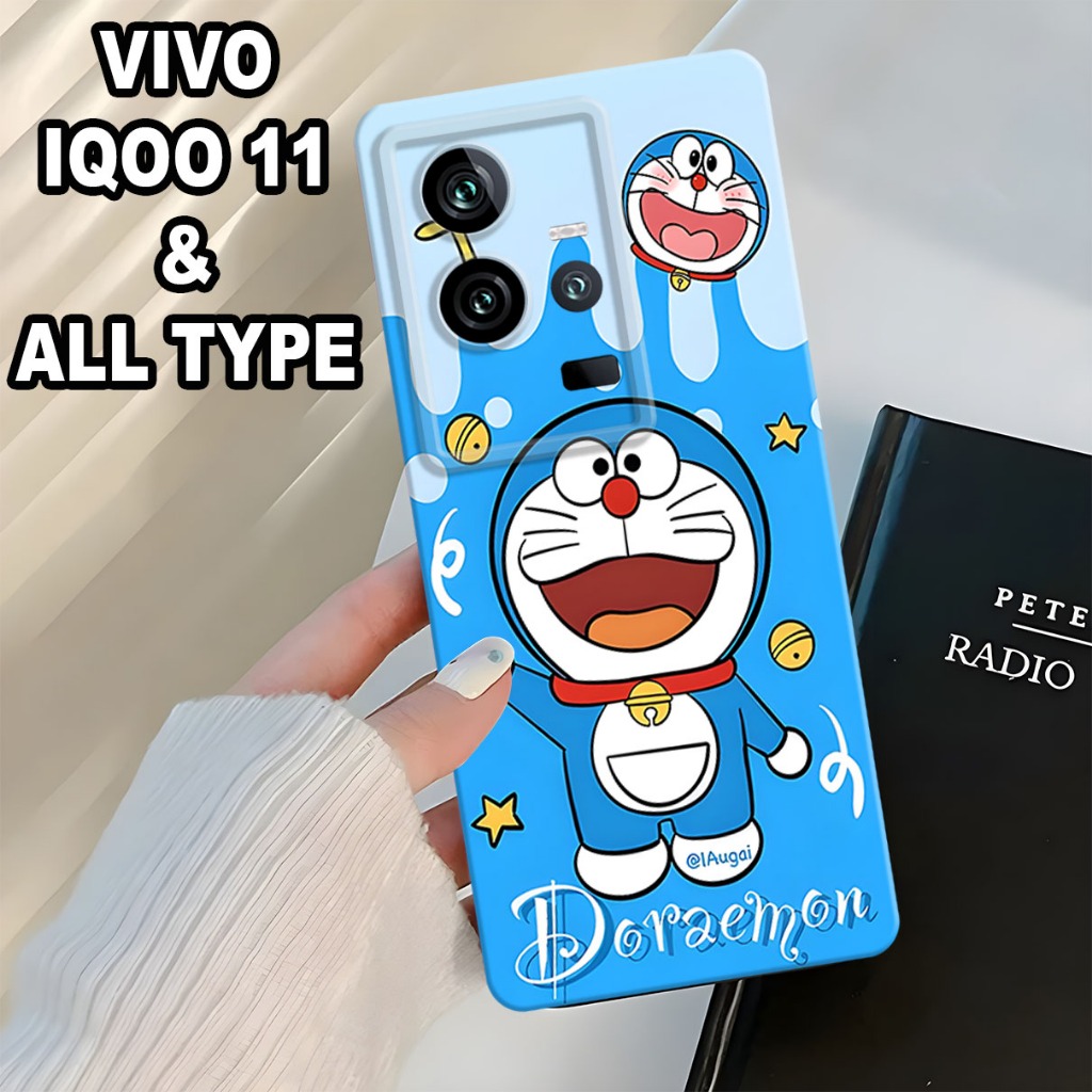 (GC18) Softcase karet Hp IQOO 11 Terbaru 2024 / Case Doraemon / Case IQOO 11 Silikon Tpu Pro Camera 