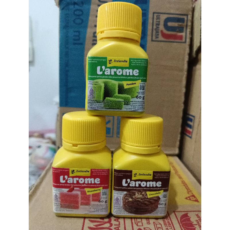 

perisa dan pewarna merk larome 60g