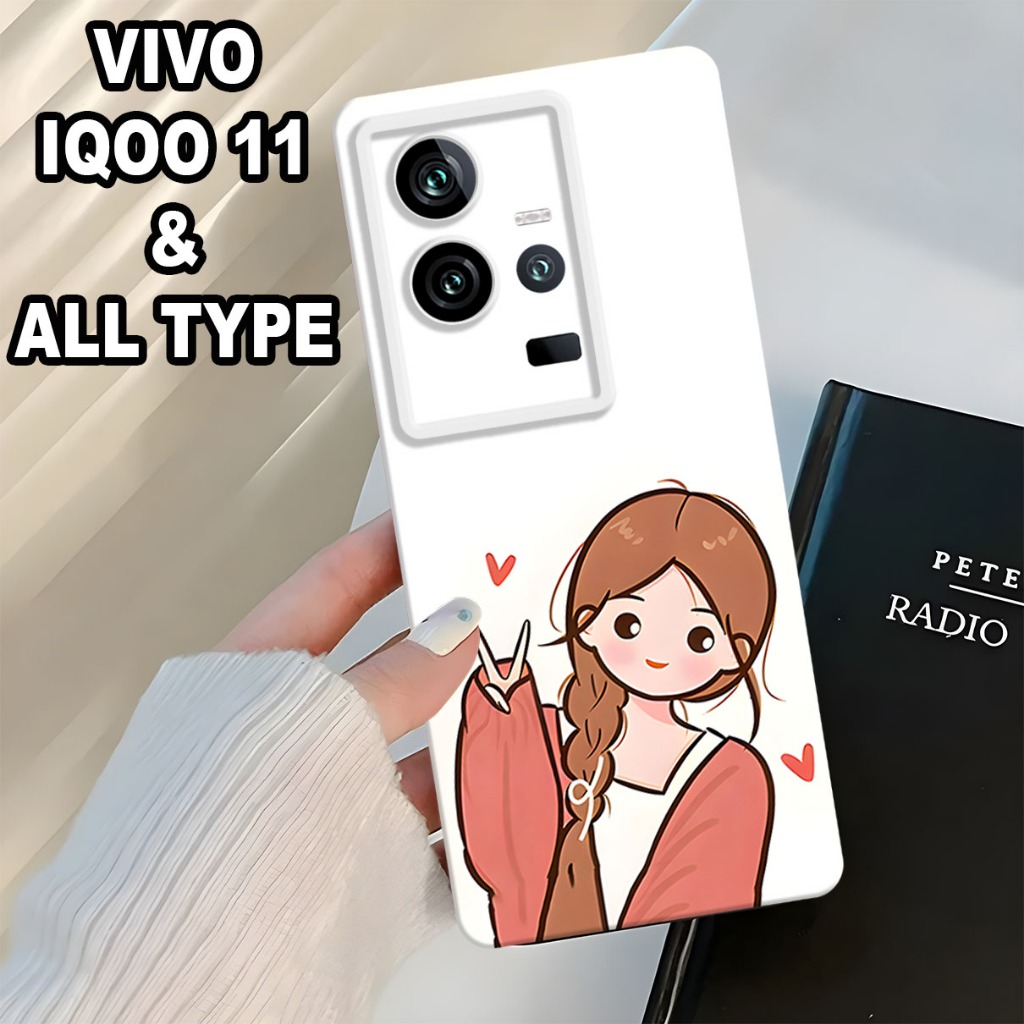 (GC30) Softcase karet Hp IQOO 11 Terbaru 2024 / Case Cewek / Case IQOO 11 Silikon Tpu Pro Camera / K