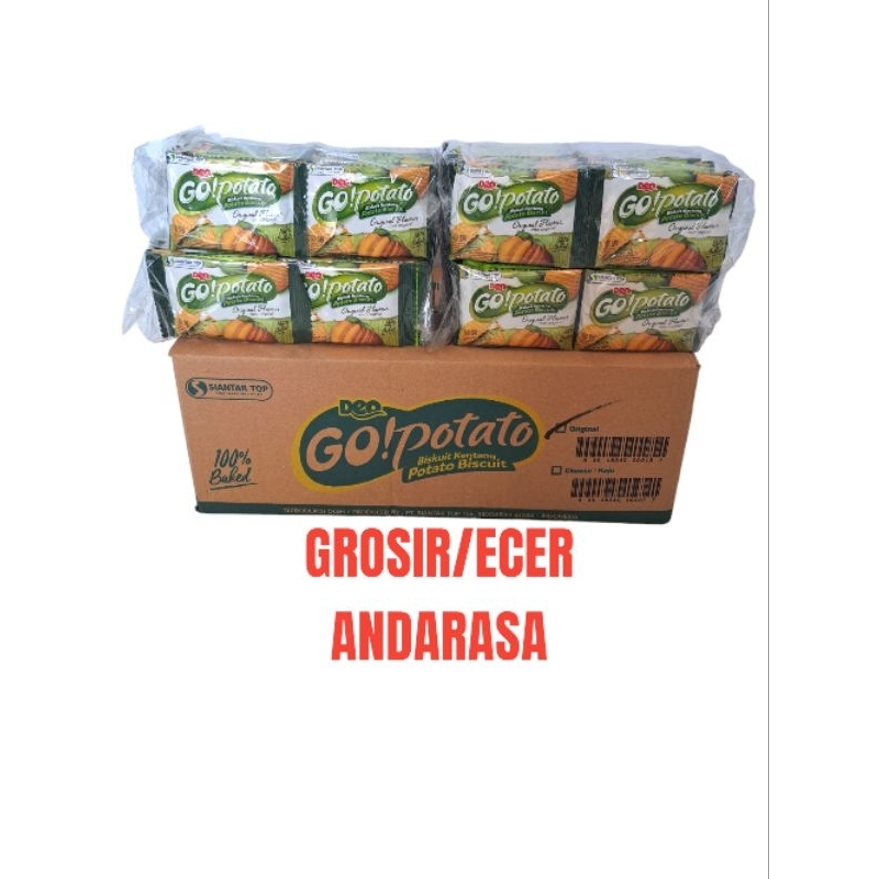 

Snack karton go potato biskuit kentang isi 100pcs
