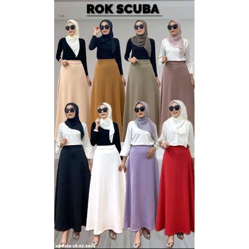 Rok Scuba payung/Rok payung lebar/Rok terkini