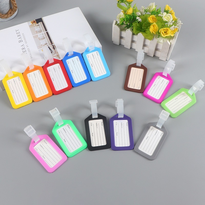 Luggage Tag Koper Tag Gantungan Nama Tas Luggage Travel Plastik nametag bagasi label nama