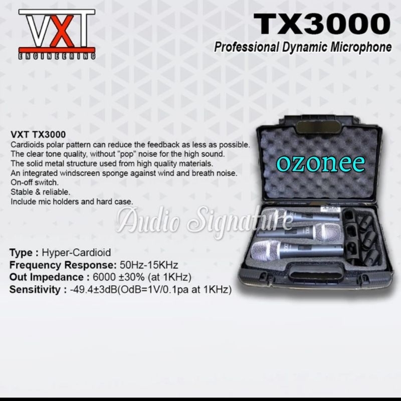 Mic Kabel VXT TX3000/ TX 3000 Isi 3 Mic Original