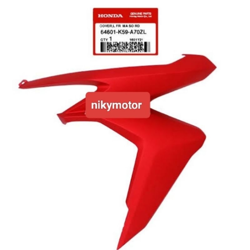 64601-K59-A70ZL Cover Sayap Kiri Vario 150 LED 2018 - 2021 Merah Dof
