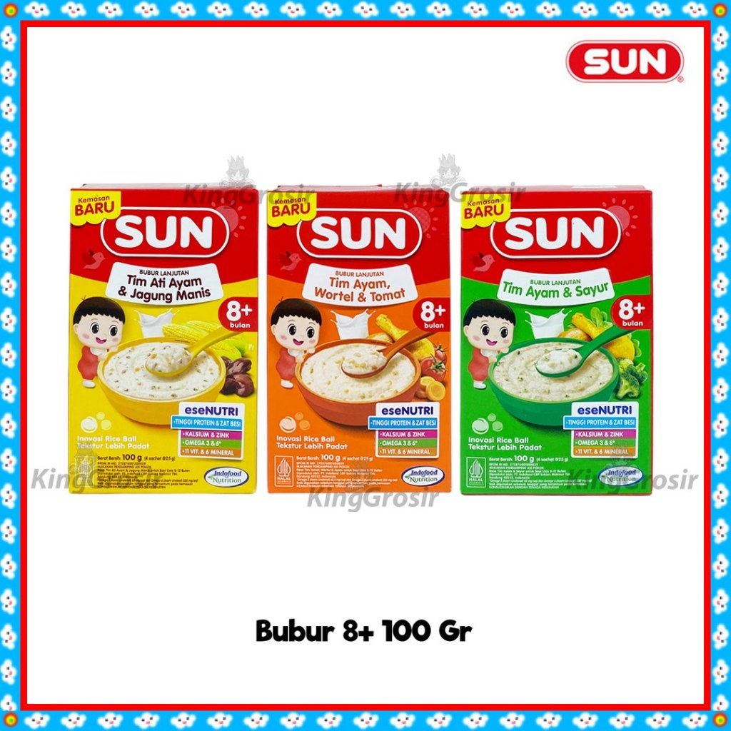 Sun Bubur Tim Instan 100 gr / Bubur Bayi Lanjutan 8+ / Makanan Bayi