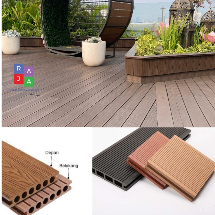 WPC Decking Lantai WPC Outdoor Ukuran 290 x 14 x 2 cm Lantai Kayu Kolam Renang | Pool | Taman
