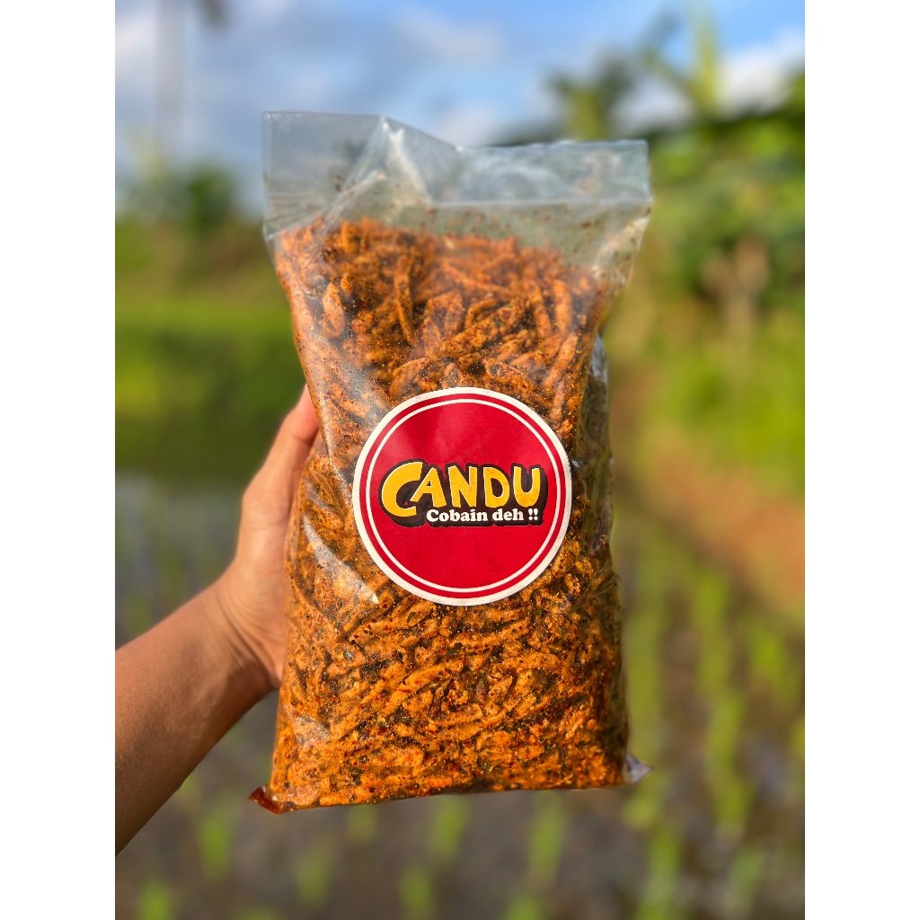 

Basreng Premium Pedas Daun Jeruk 1 KG Candu Snack