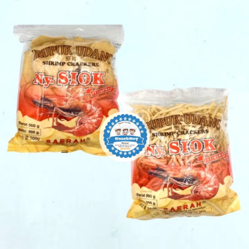 

Ny siok oval kerupuk udang mentah ny siok 500 gr