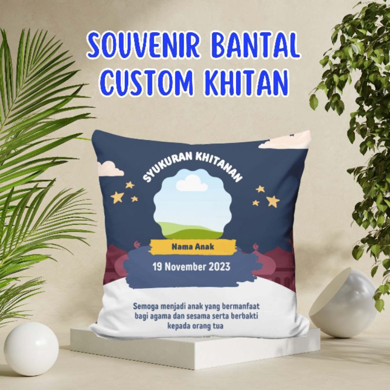Souvenir Bantal Custom Printing Khitan