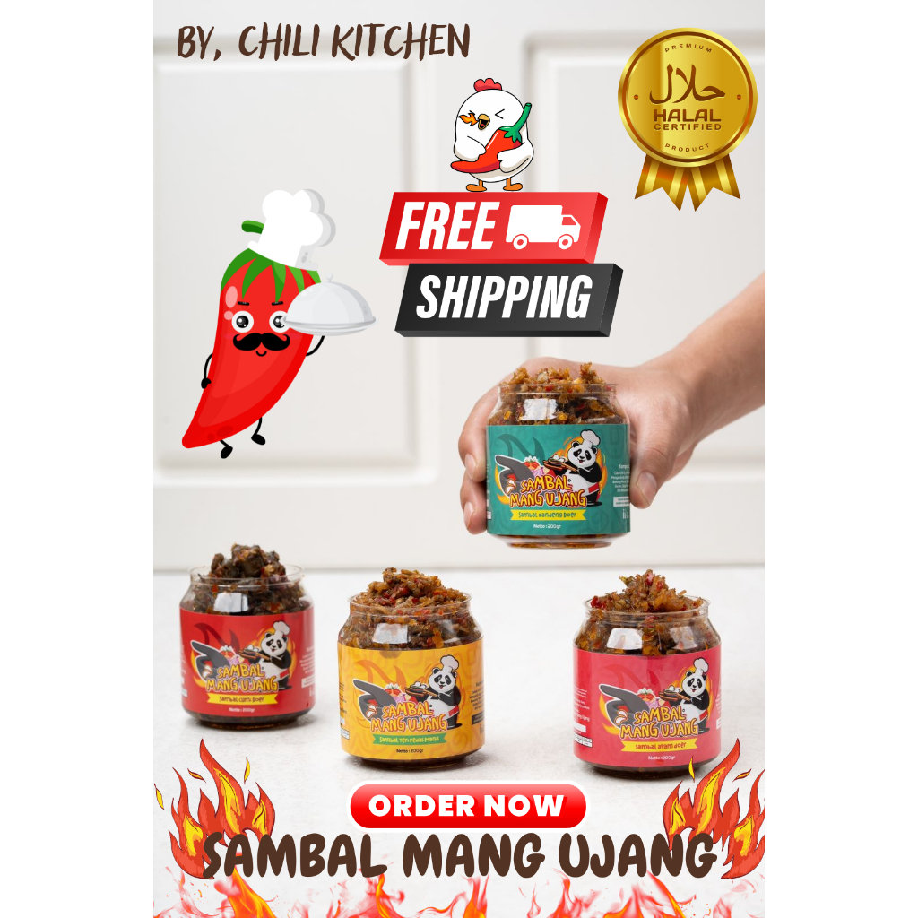 

SAMBAL SIAP SAJI MANG UJANG, FUL DAGING, SAMBAL TERBARU 4 VARIAN RASA, TERI PEDAS MANIS, BANDENG DOER, CUMI DOER, AYAM DOER CUSS BURUAN DI ORDER