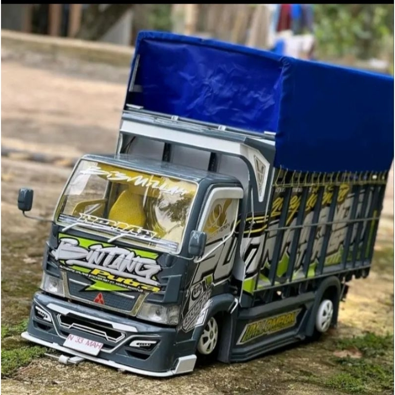 MINIATUR TRUK OLENG KAYU ASLI BONUS TERPAL, MINIATUR TRUK, MINIATUR TREK, MINIATUR TRUCK,