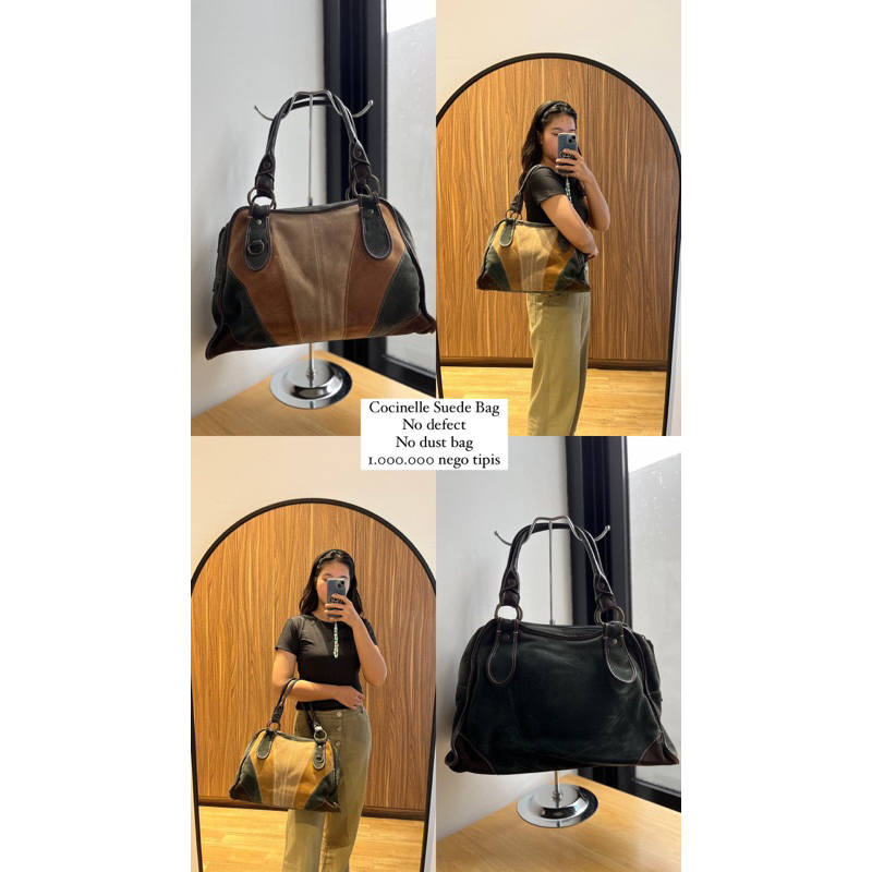 cocinelle suede bag no defect no dust bag