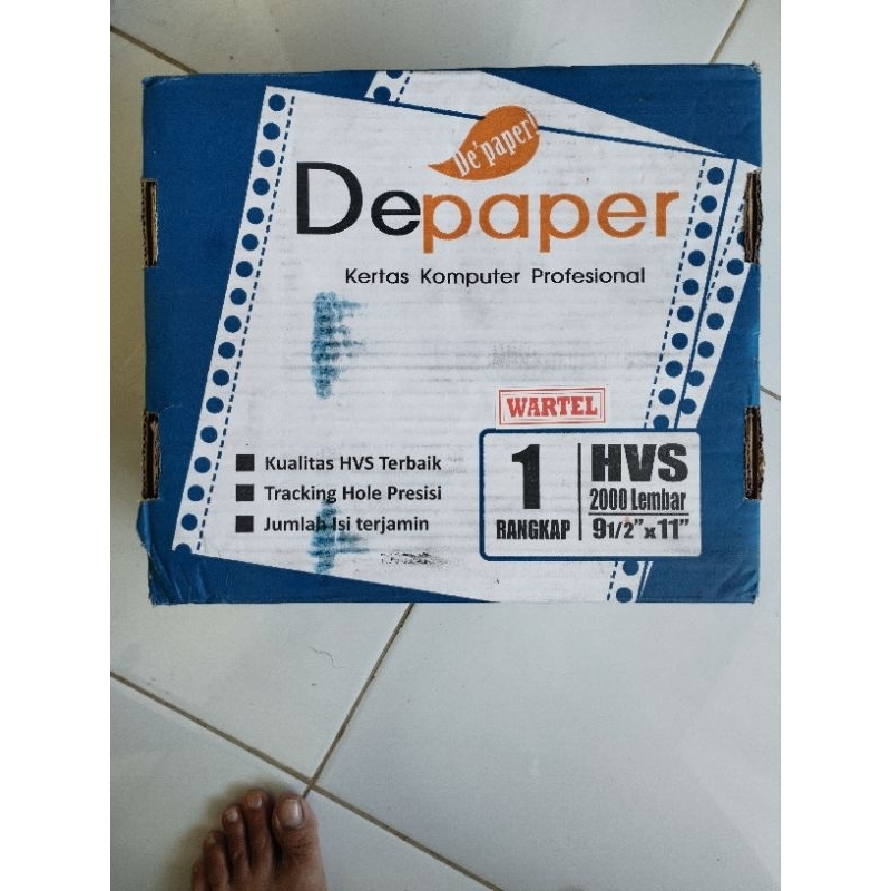 

Kertas wartel 1ply 9 1/2 * 11