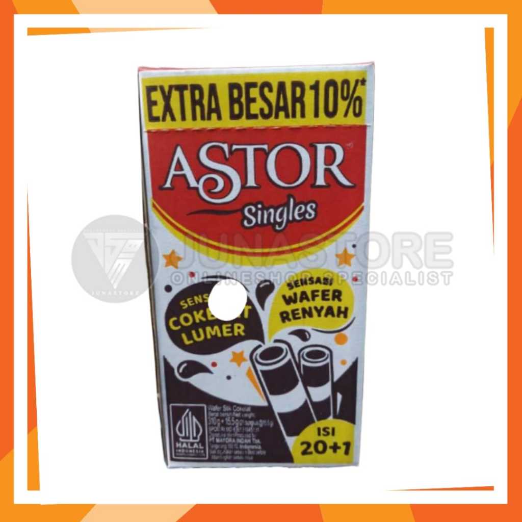 

Astor Single Wafer Stick Chocolate 310gr (21 bungkus)