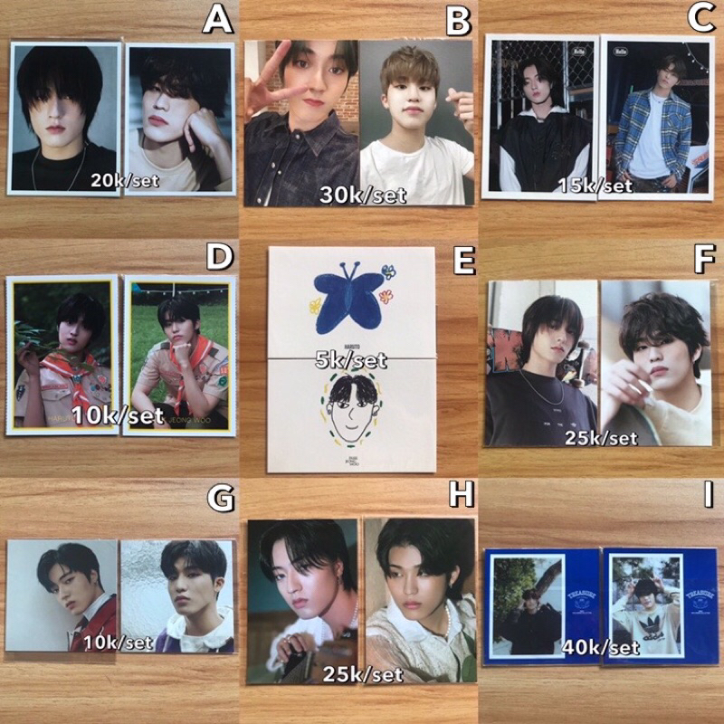 [Ready Stock] Treasure Haruto Jeongwoo HJW Set Postcard Polaroid Welcoll Welcoming Collection 23 Sum
