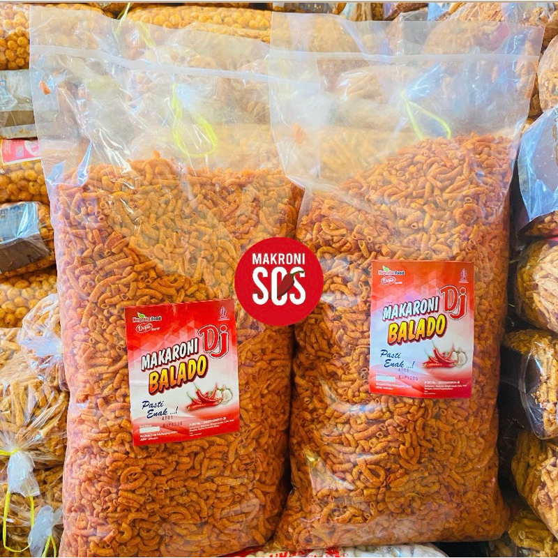 

1KG | 1000gr Makaroni Pipa Balado Snack Makaroni Pipa Rasa Pedas Balado Gurih makaronisos