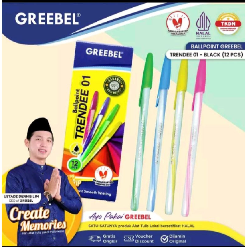 

PULPEN SEMI GEL GREEBEL TRENDEE 01 0.5MM HITAM 12PCS