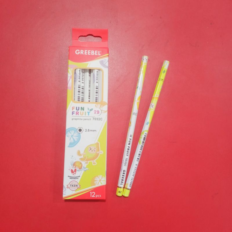 

PENSIL 2B GREEBEL FUN FRUIT 12PCS