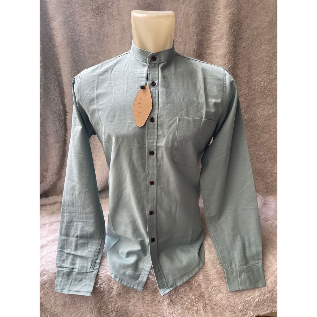 Baju koko kemko biru wardah lengan panjang