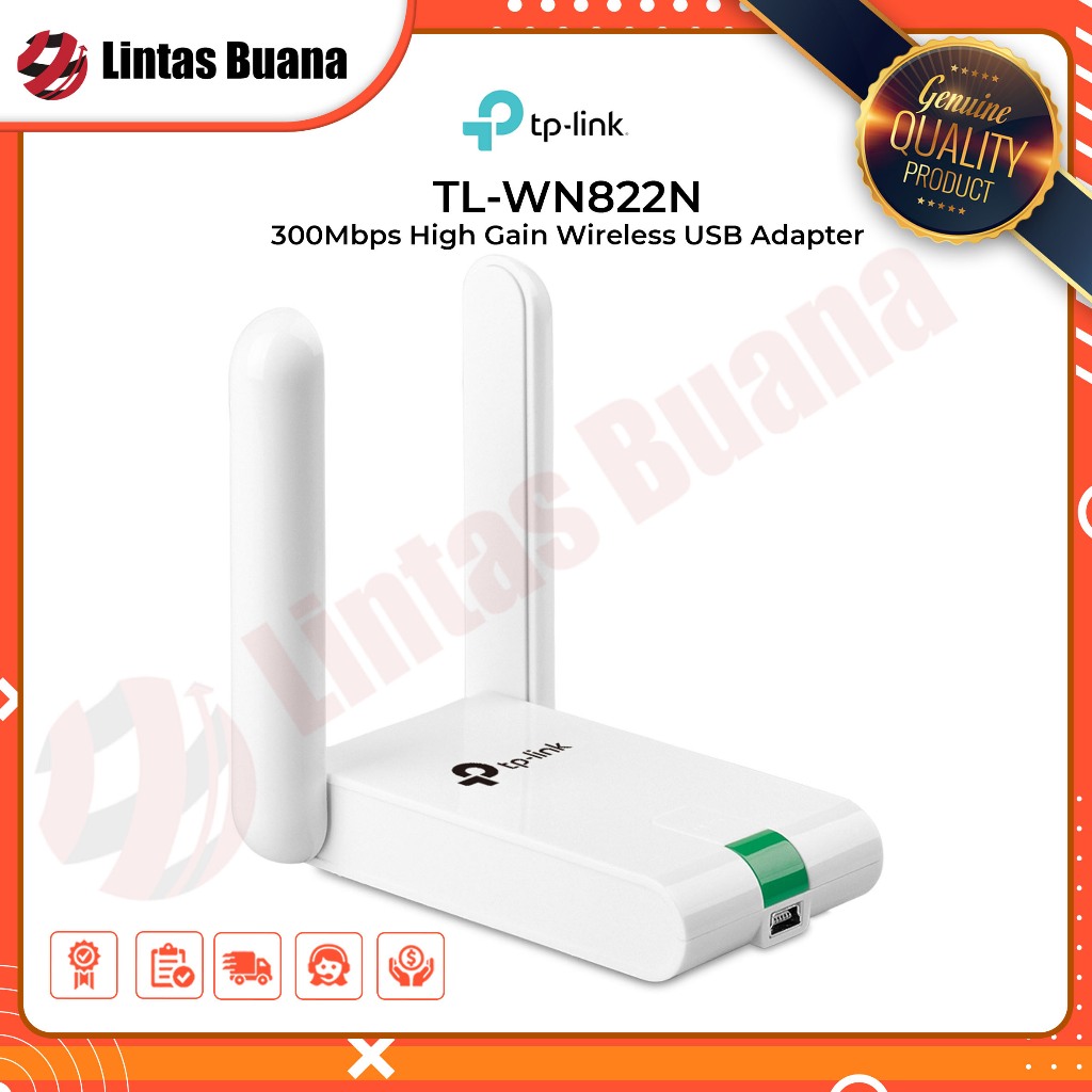 TP-LINK TL-WN822N N300 Wireless USB Adapter / USB WiFi Dongle - TPLINK WN 822 N
