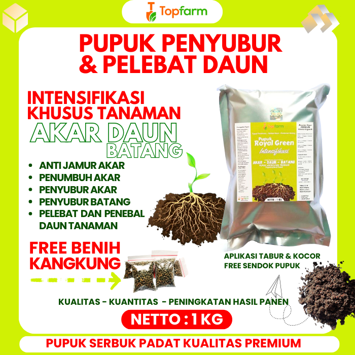 Pupuk Akar Daun Dan Batang / Pupuk Pelebat Daun Dan Akar / Pupuk Penyubur Akar Dan Daun / Pupuk Akar