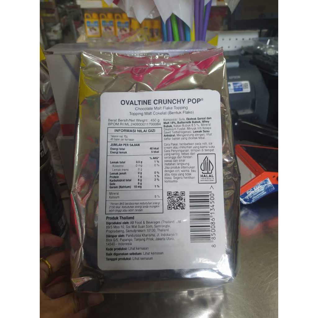 ovaltine crunchy pop 450 gr