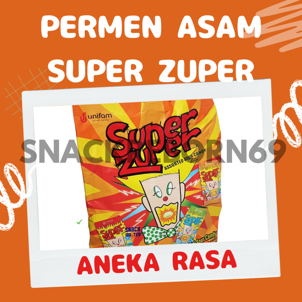 

Super Zuper Permen Asam Aneka Rasa Isi 50 Pcs